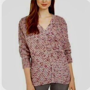 Style & Co. Pink and Purple Knit Cardigan